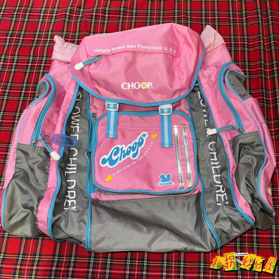 【现货掉落】choop日牌中古稀有孤品可爱巨大离家出走双肩包粉色