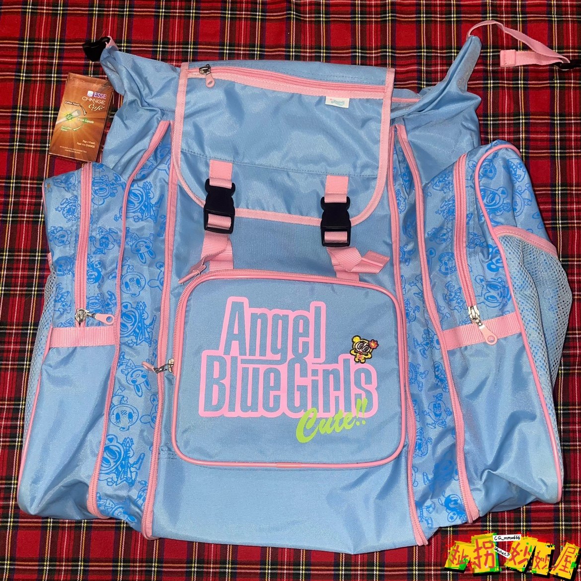 【现货掉落】ANGELBLUE日牌全新双肩包离家出走水色原宿童趣巨大