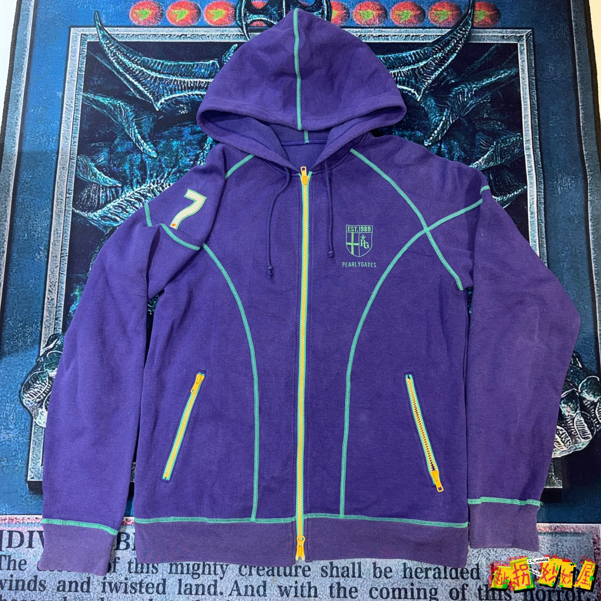 【现货掉落】pearly gates日牌中古稀有孤品可爱连帽外套长袖古着