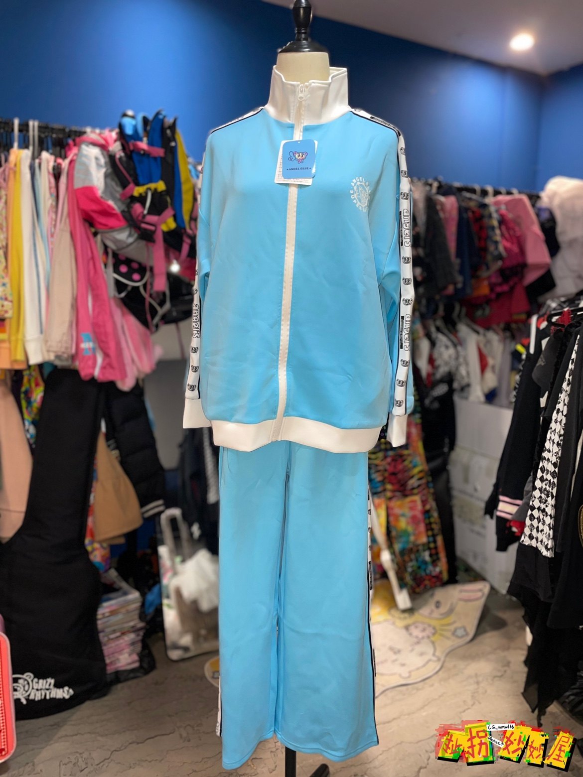 【现货掉落】ANGELBLUE日牌全新套装运动服水色可爱原宿童趣美品