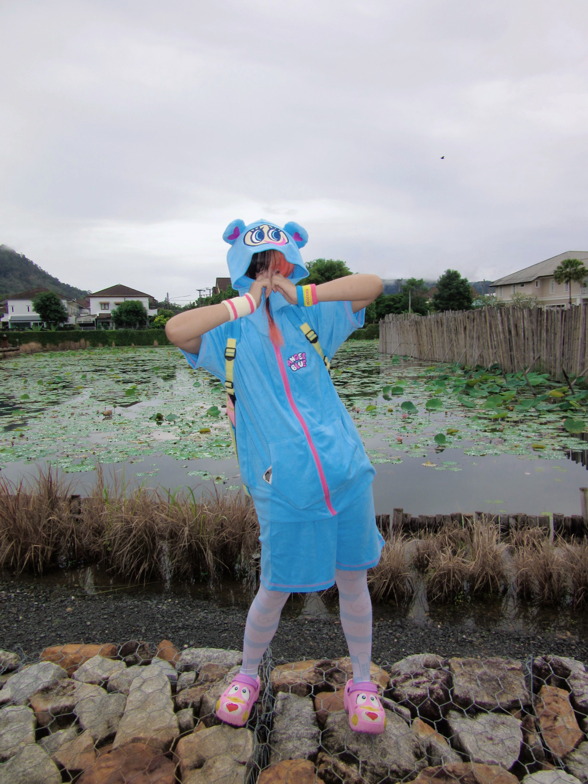 【现货掉落】ANGELBLUE日牌全新带吊家居服套装水色毛巾料童趣
