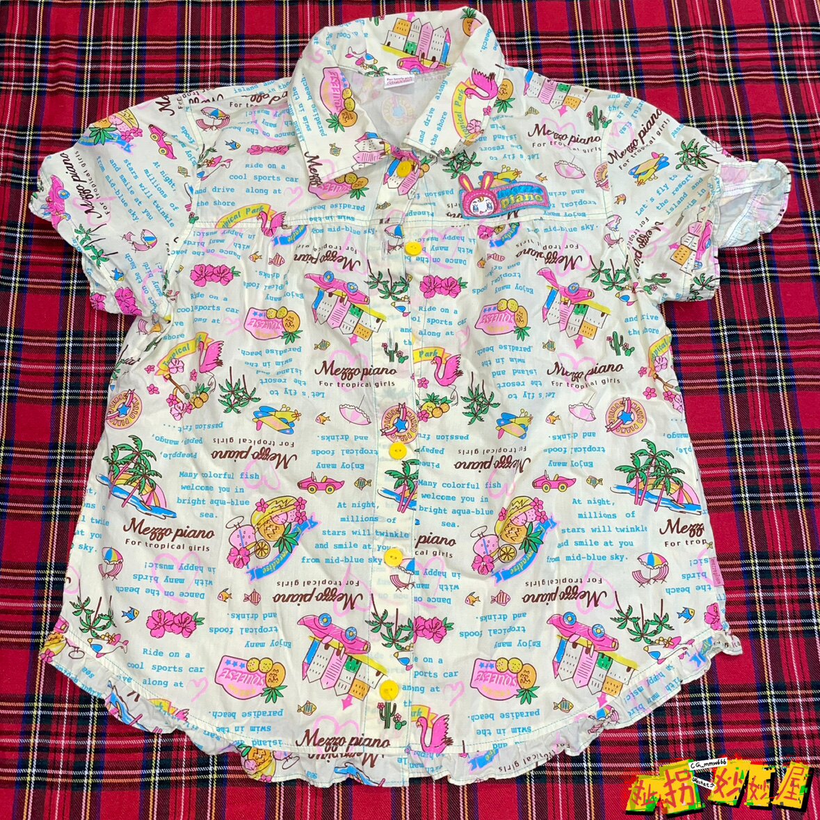【现货掉落】mezzopiano日牌中古稀有孤品可爱衬衫童趣女儿服原宿