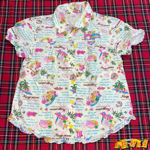 【现货掉落】mezzopiano日牌中古稀有孤品可爱衬衫童趣女儿服原宿