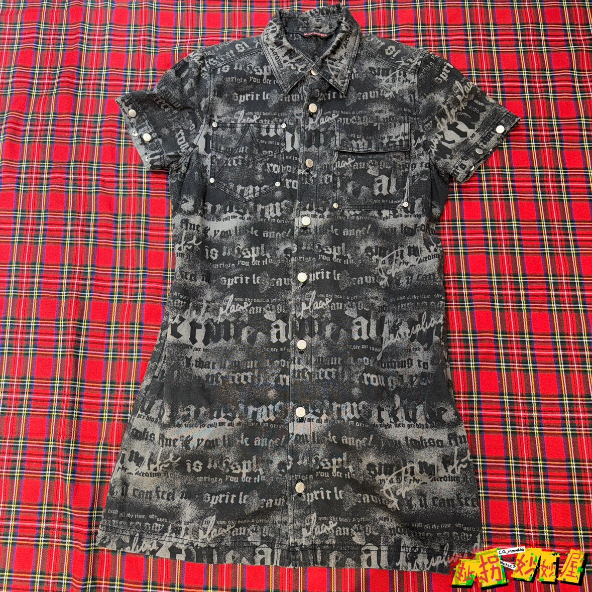 【现货掉落】Algonquins日牌中古稀有孤品衬衫裙古早朋克原宿美品