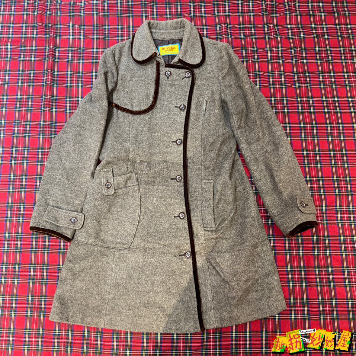 【现货掉落】Bettyblue日牌中古稀有孤品可爱大衣外套秋冬古着