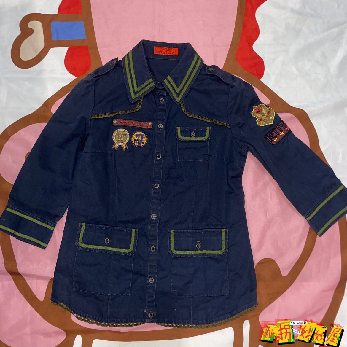 【现货掉落】bettyblue日牌中古稀有孤品可爱七分袖外套原宿童趣