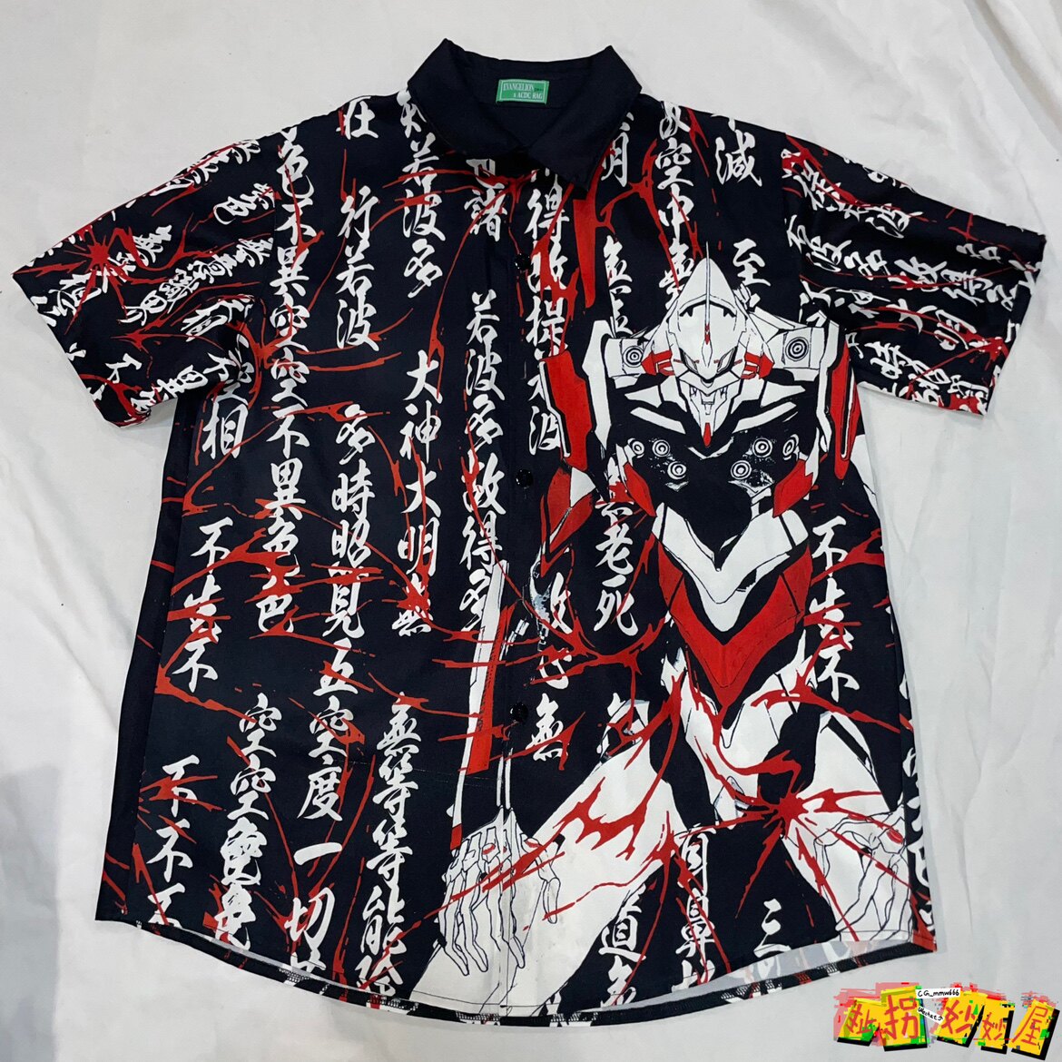 【现货掉落】ACDCRAG中古稀有孤品新世纪福音战士联名衬衫短袖EVA