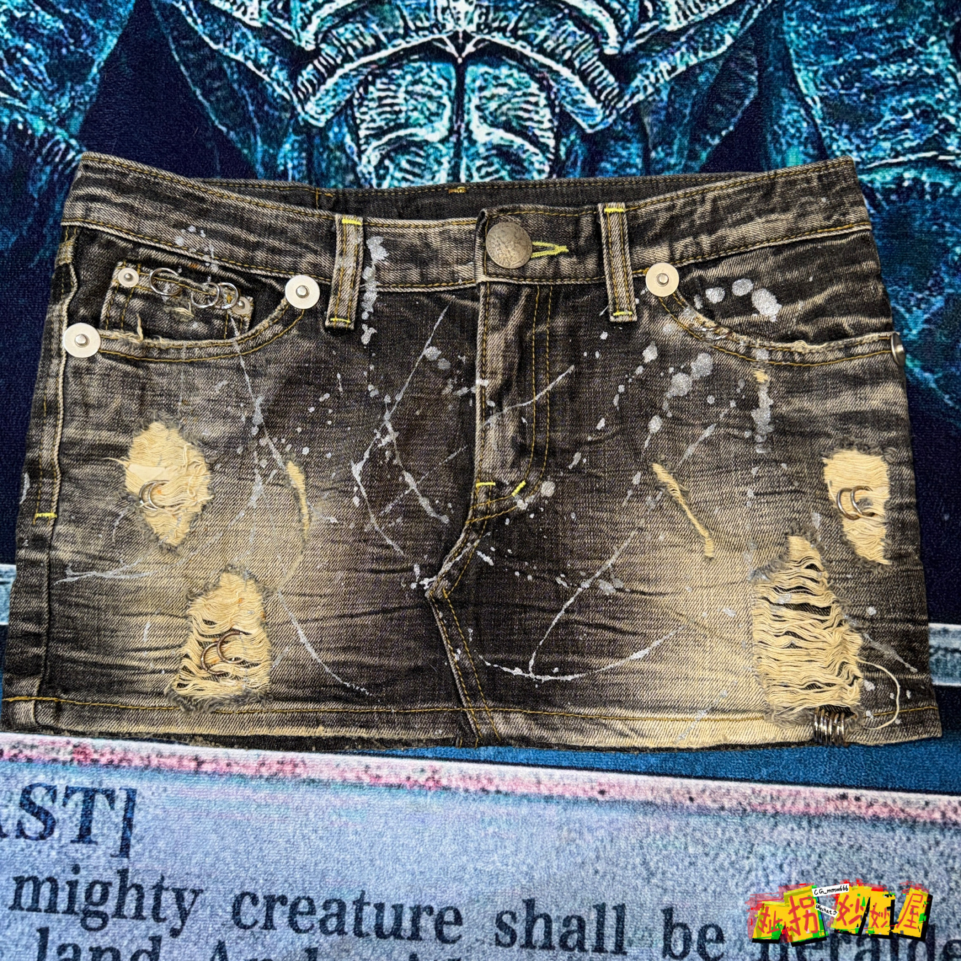 【现货掉落】d.i.a日牌中古稀有孤品牛仔半裙sk古着涩谷辣妹y2k