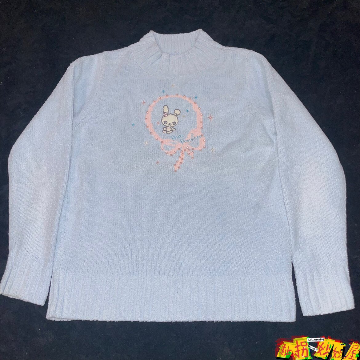 【现货掉落】pomponette日牌中古稀有孤品可爱针织毛衣原宿童趣