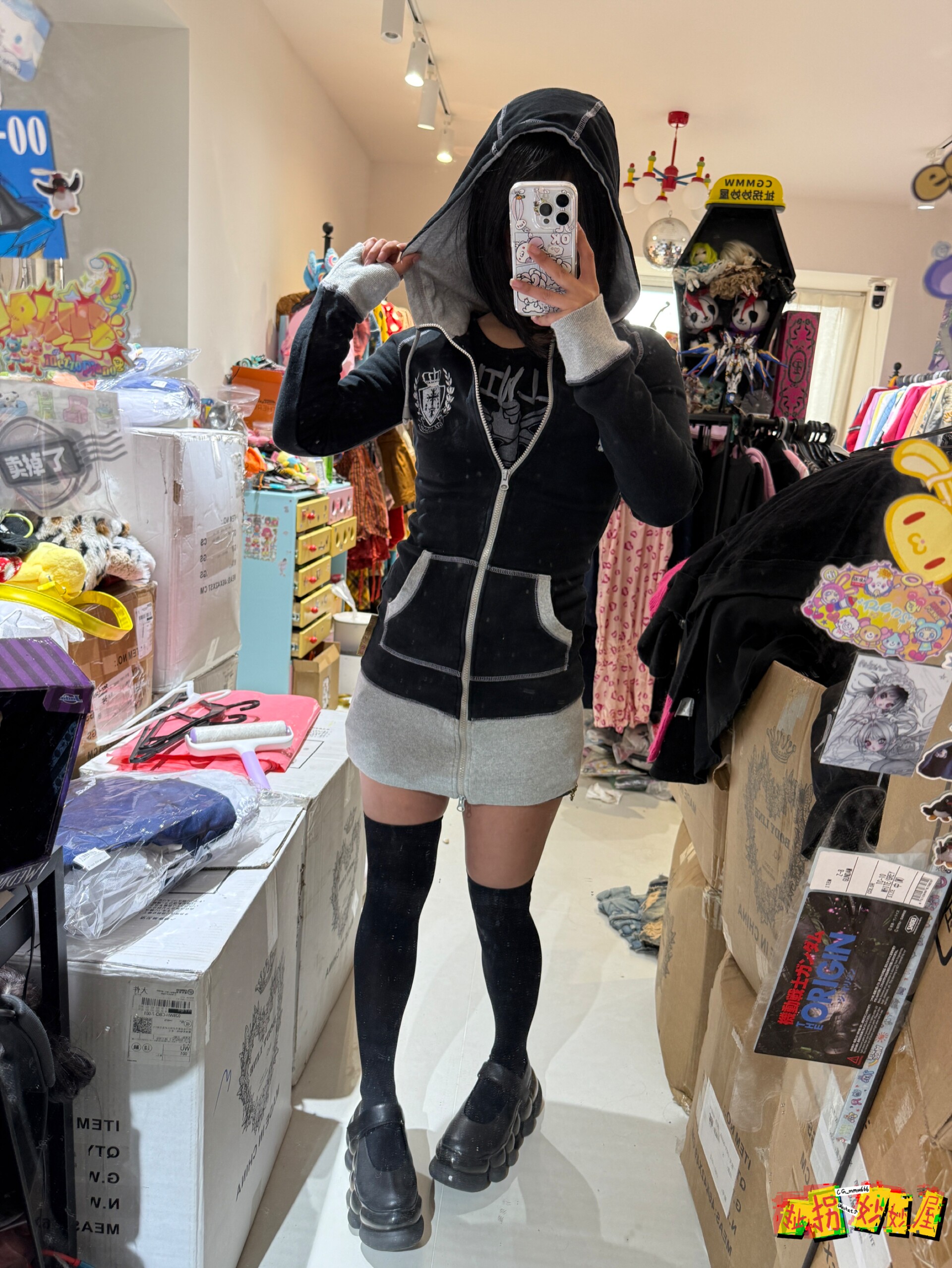 【现货掉落】lizlisadoll日牌中古稀有孤品可爱连帽外套姬系长款