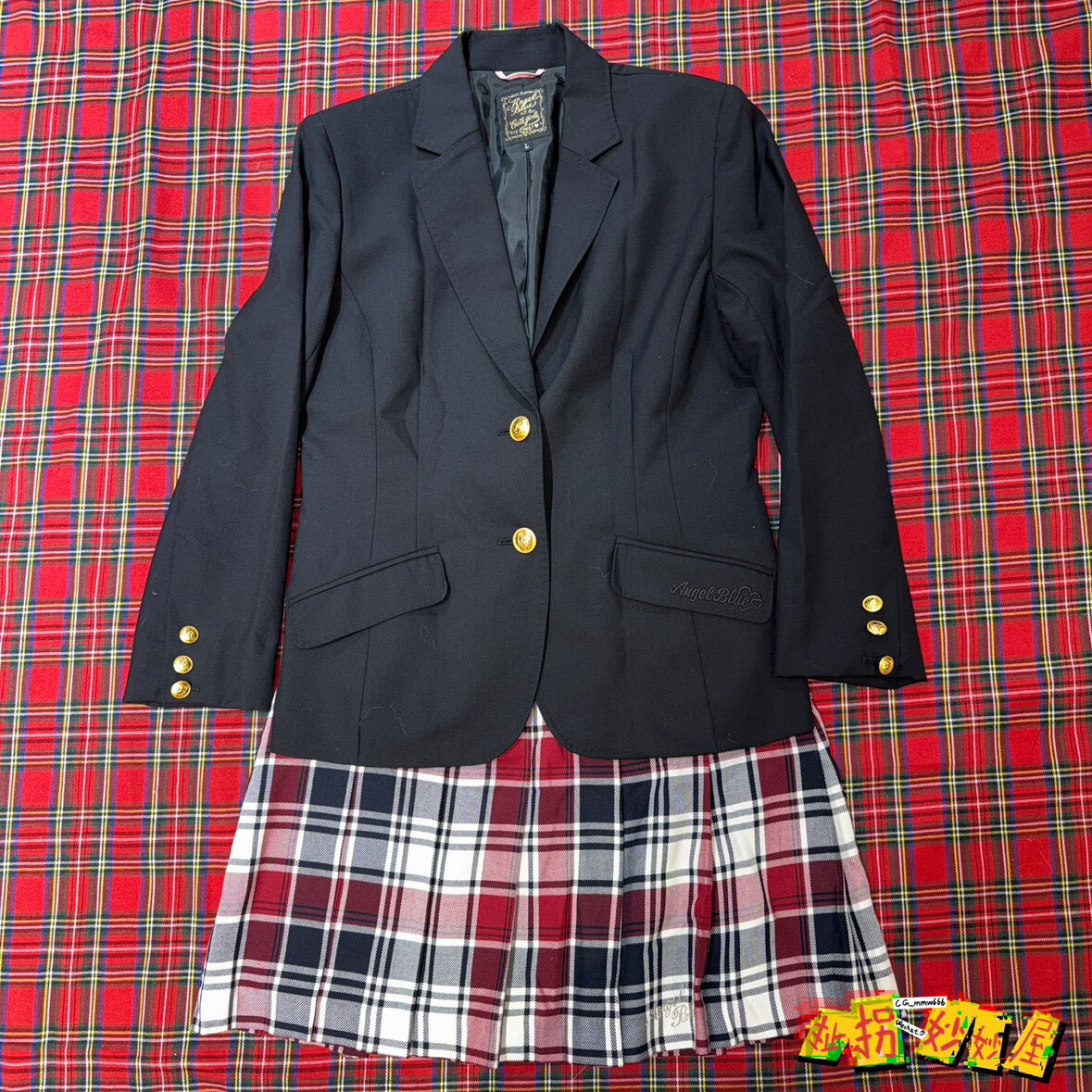 【现货掉落】angelblue日牌中古稀有孤品可爱制服套装古早jk校供
