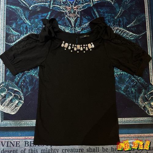【现货掉落】cecil mcbee日牌中古稀有孤品可爱千金泡泡袖露肩