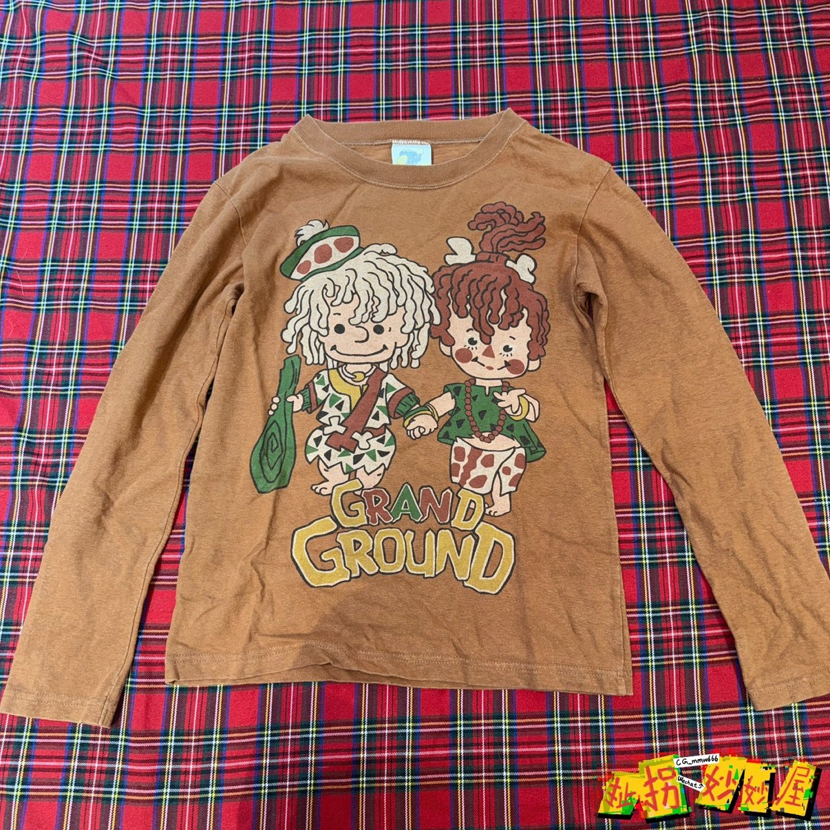【现货掉落】grandground日牌中古稀有孤品可爱长袖卫衣童趣原宿