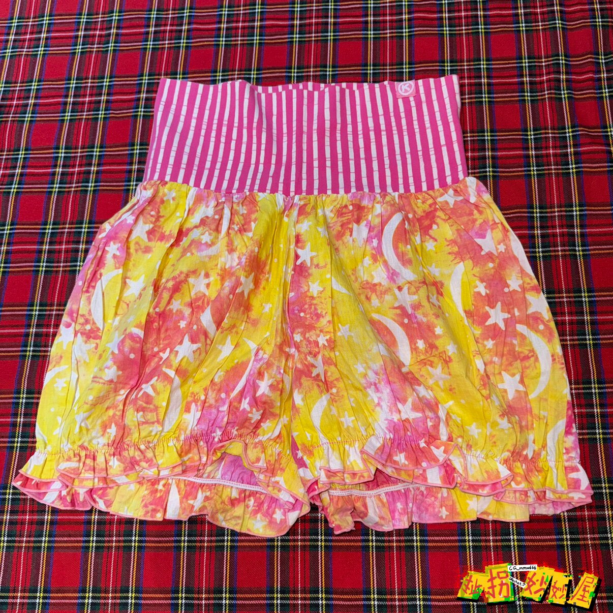 【现货掉落】elrodeo日牌中古稀有孤品短裤扎染原宿童趣decora