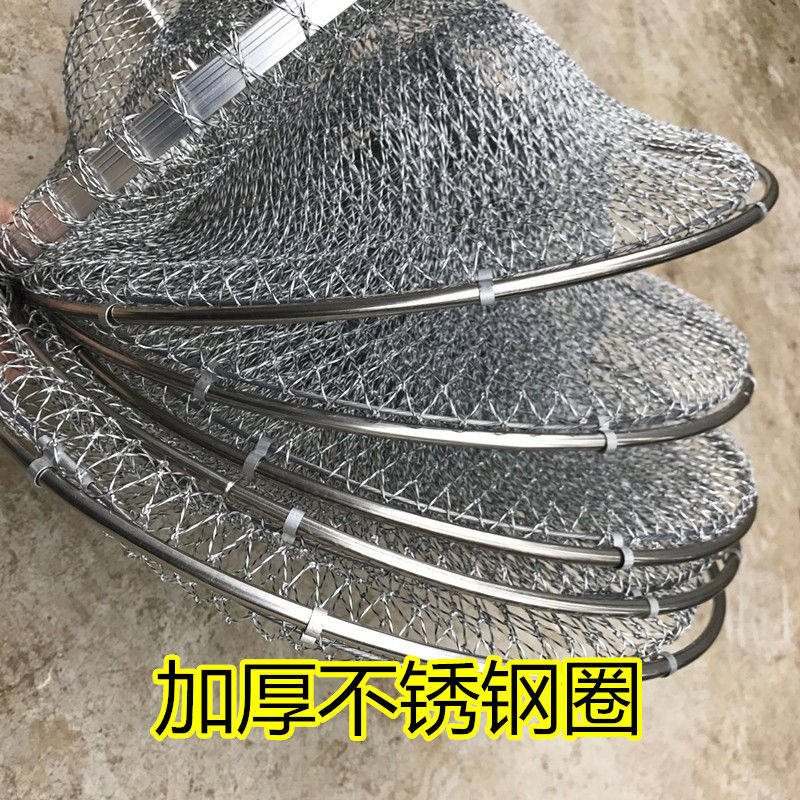 特价包邮大力马线编织手工鱼护网渔网兜防挂速干不锈钢圈渔护渔具