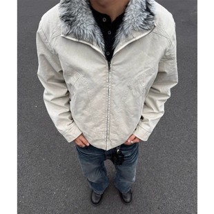 EME 解构棉衣幽灵座山雕外套男女秋冬内里拼毛加绒加厚夹克棉服潮