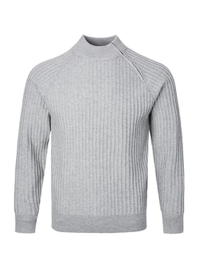 MADEEXTREME 坑条针织 松弛感 毛衣老钱修身剪裁长袖百搭打底圆领