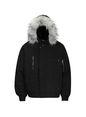 KAFER 美式冬季毛领加厚连帽棉服男女复古座山雕保暖棉衣宽松外套