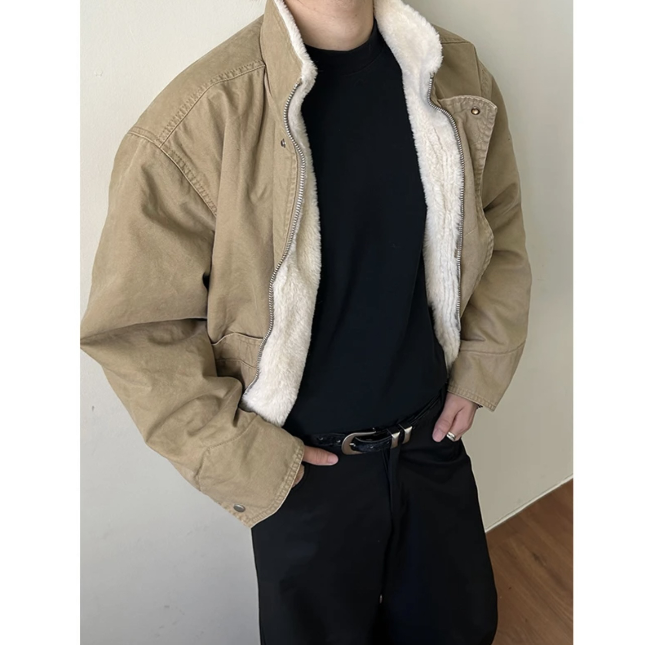 MADEXTREME 座山雕Bomber立领飞行夹克棉服冬季加绒boxt工装外套