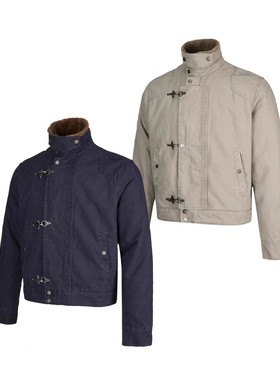 EME秋冬加厚解构设计飞机扣工装外套男女复古vintage短宽棉衣夹克