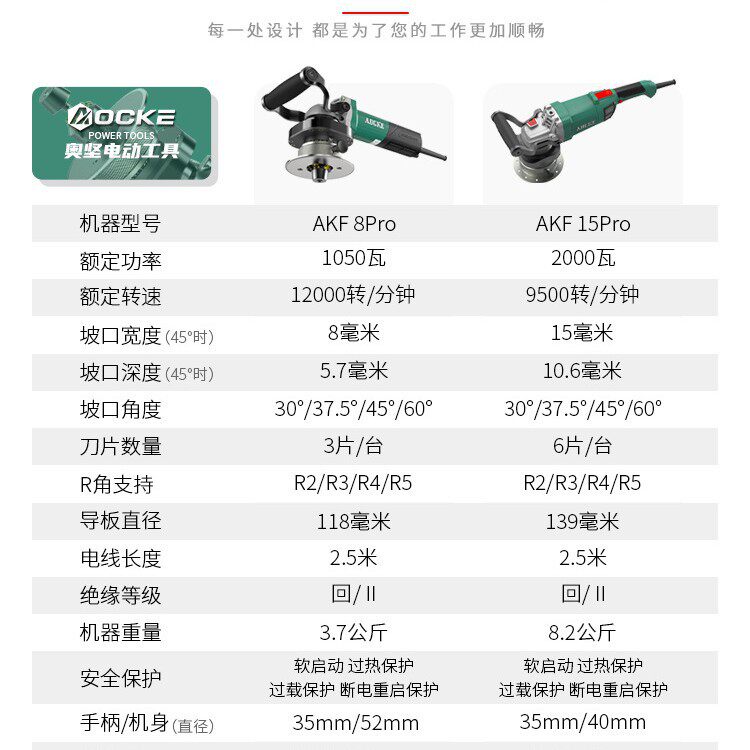 奥坚坡口机曲线管道多功能平不锈钢板无刷弧面铣边倒角新款坡口机