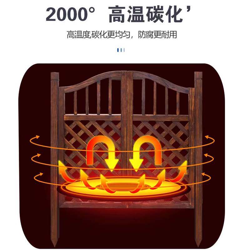 栅栏门庭院户外小院子防腐木门围栏双开篱笆门花园菜园网格门木质