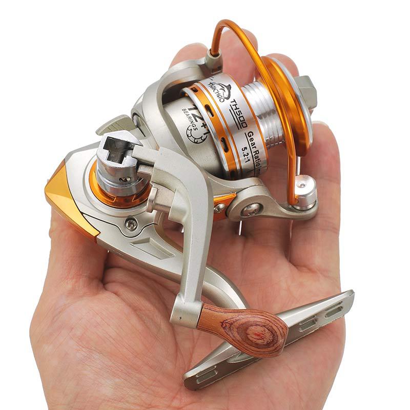 科美龙迷你轮无间隙冰钓轮矶钓筏钓轮全金属头前卸力小纺车轮渔轮