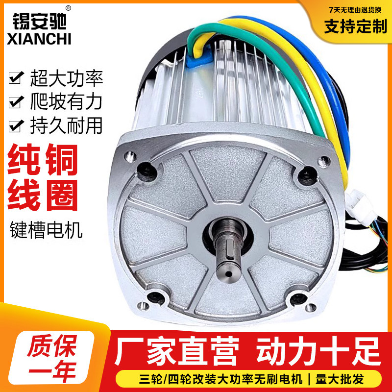 三轮车大功率无刷高速电瓶老年代步车电动四轮车电机60v72v2200w