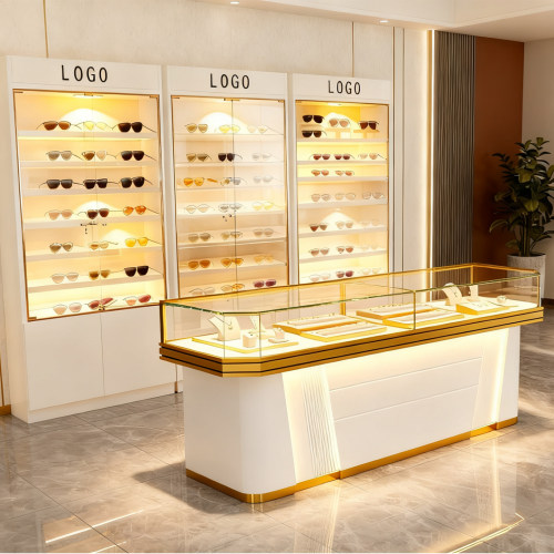 眼镜展示柜珠宝饰品展示柜眼镜店柜子定制玻璃柜台中岛柜钢化玻璃