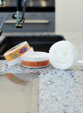 美国scrubdaddy清洁膏内含笑脸清洁擦家用强力去污不粘锅清洗