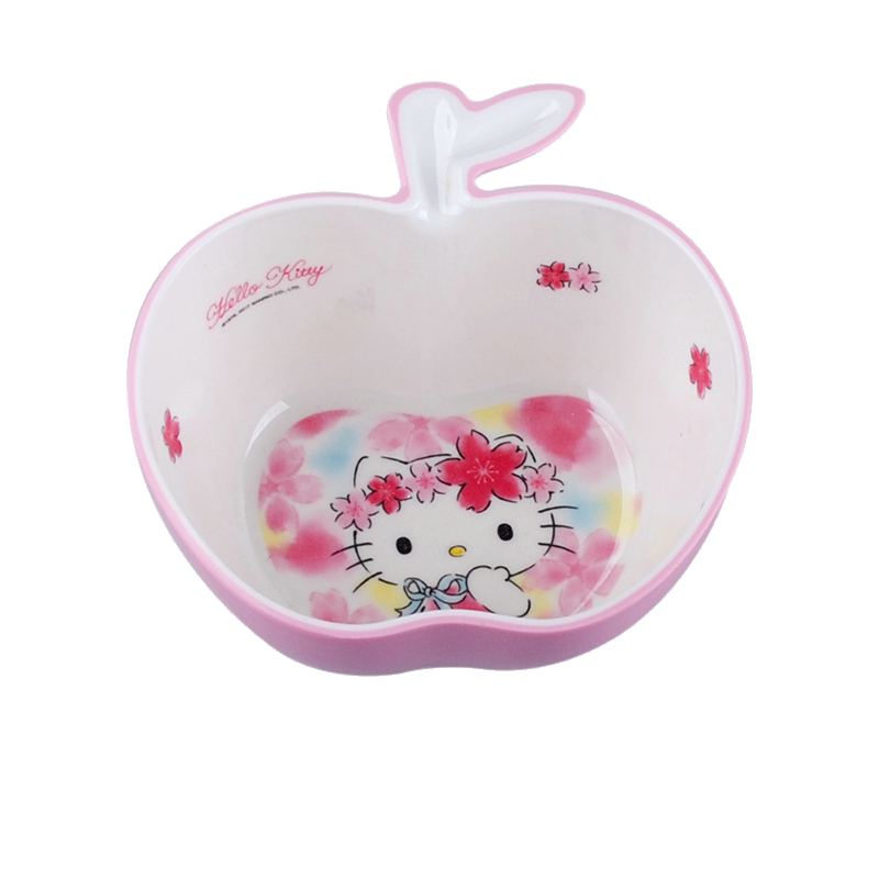 五和粉萌凯蒂猫儿童餐具耐摔防烫可爱卡通女宝宝辅食碗儿童碗家用