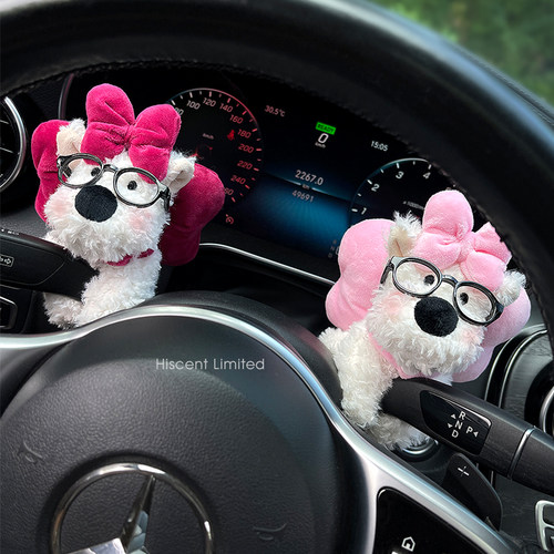 新车礼物西高地小狗汽车怀挡装饰