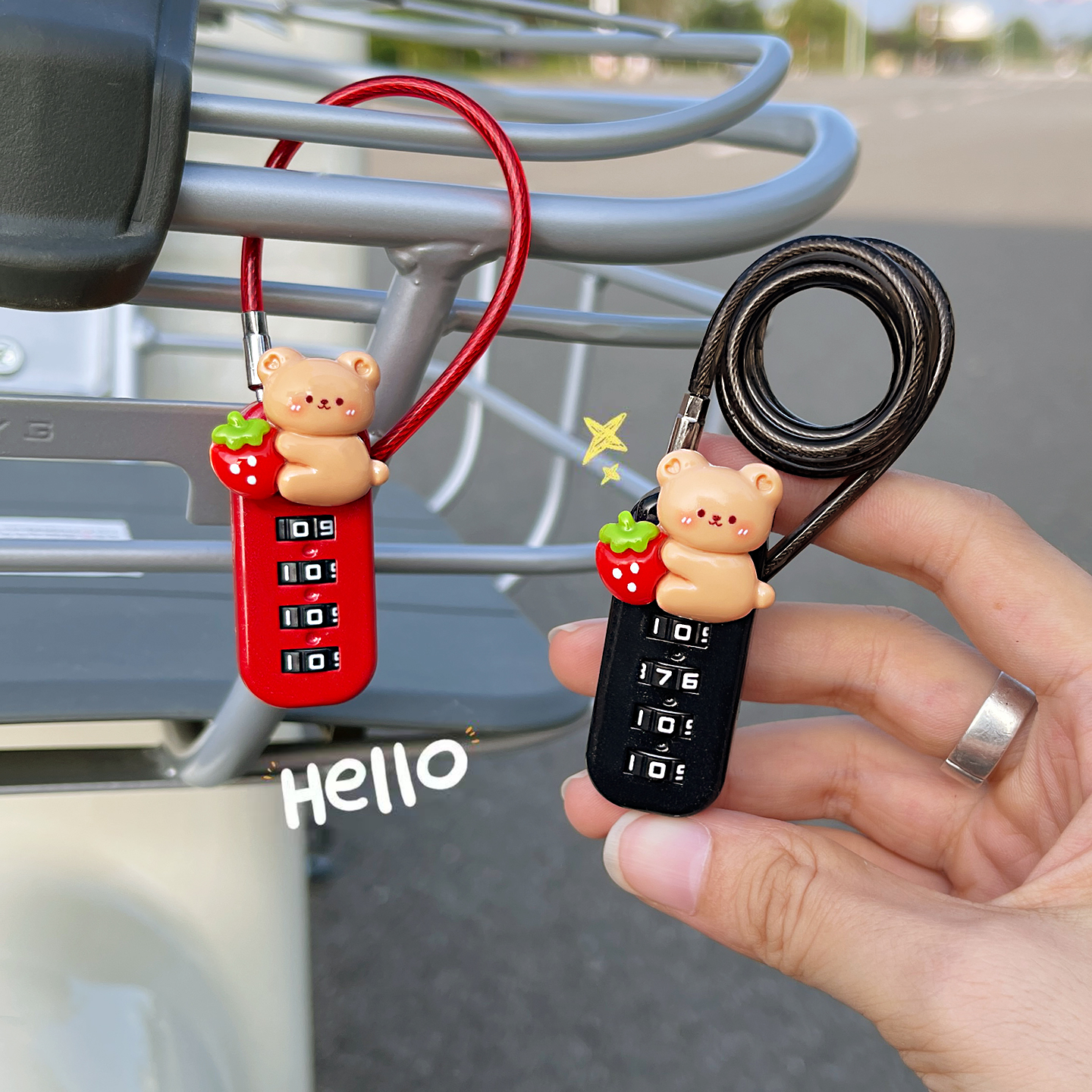 2025新款电动车前置车筐密码锁