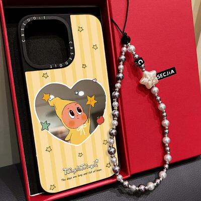 C家联名MagSafe磁吸条纹爱心星星人适用iphone17手机壳16promax苹果15pro镜面14plus趣味13可爱12情侣Air女