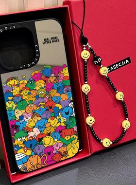 C家联名MagSafe磁吸奇先生妙小姐黄色笑脸适用iphone16pro手机壳17promax苹果15plus镜面14日韩ins13情侣趣味