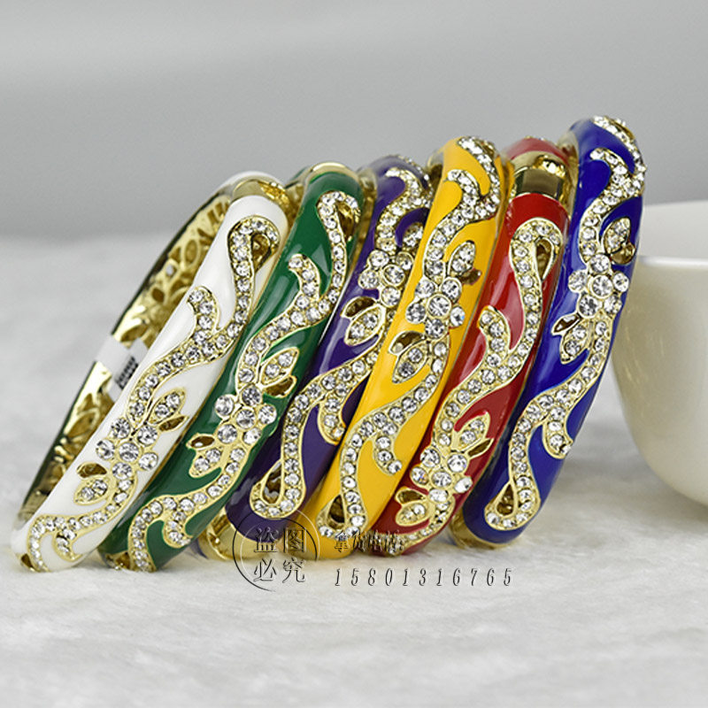 court Cloisonne Bracelet Female models personality Gold-plated Bracelet Bracelet go abroad Foreigner originality Beijing characteristic giftin the Accessories/Fashion Jewelry, Bracelet  category - from Buy2taobao.com to provide professional Taobao agent buy service