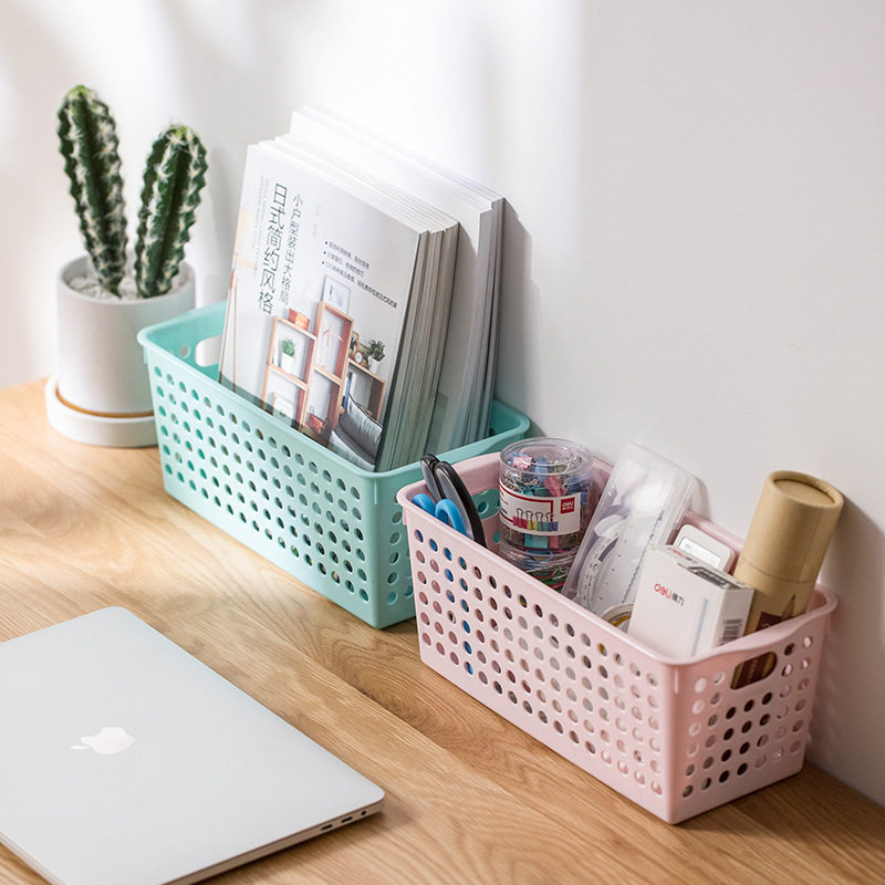 茶花收纳筐化妆品收纳篮子宿舍桌面长方形零食塑料洗澡篮洞洞筐,收纳整理,其他收纳篮,淘宝优惠券,粉丝福利购,淘宝优惠卷
