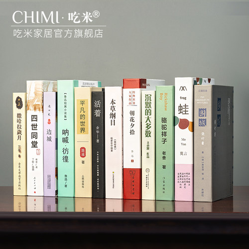 中文文艺仿真书装饰摆件道具模型