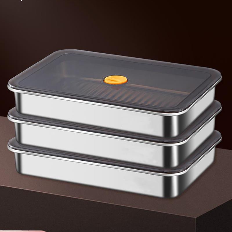 316不锈钢饺子盒食品级冷冻专用食品级装饺子速冻盒收纳盒冰箱用