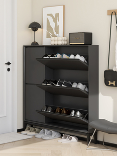 柜超薄极窄翻斗小户型门厅收纳柜入户玄关柜鞋 架 实木鞋 宗云意式