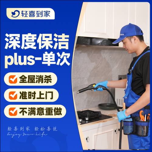 轻喜到家 家政服务 深度蒸汽消杀清洁日常家庭保洁钟点工上门清洁