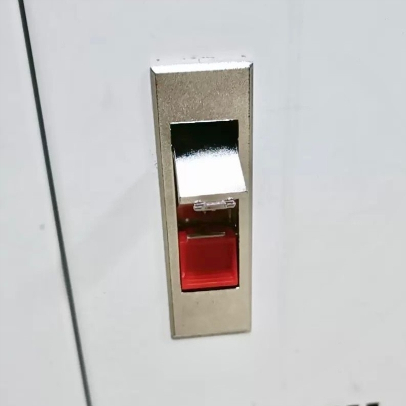 MS507按钮锁消防平面锁配电柜门锁红白MS603机箱珠弹跳电柜锁
