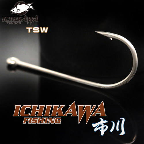 ICHIKAWA市川TSW有倒刺新款直柄歪嘴钩路亚倒吊钩鲈鱼太阳鱼马口