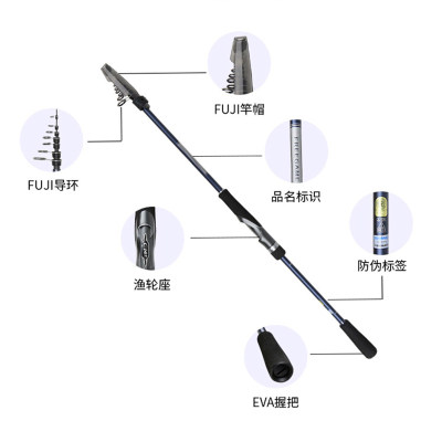 SHIMANO禧玛诺23款FREEGAME路亚竿振出式直柄便携多节轻量钓鱼竿