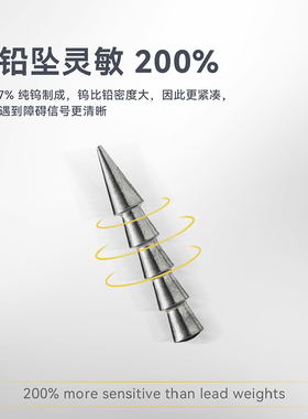NAKO新款精抛钨钢插铅坠高密度高灵敏耐磨软饵配重插铅钓组