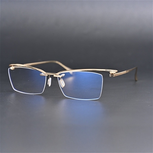 超轻商务眼镜框半框框超轻纯钛近视眼镜半框架眼镜男女眼镜架6556