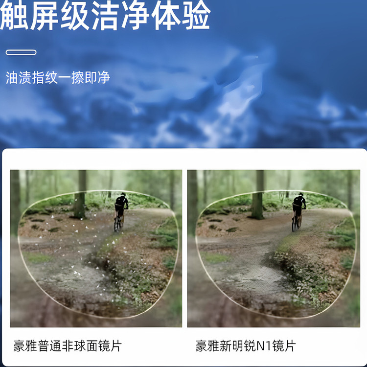 豪雅新明锐N1非球面镜片豪钻膜防蓝光N3近视眼镜1.67超薄变色配镜
