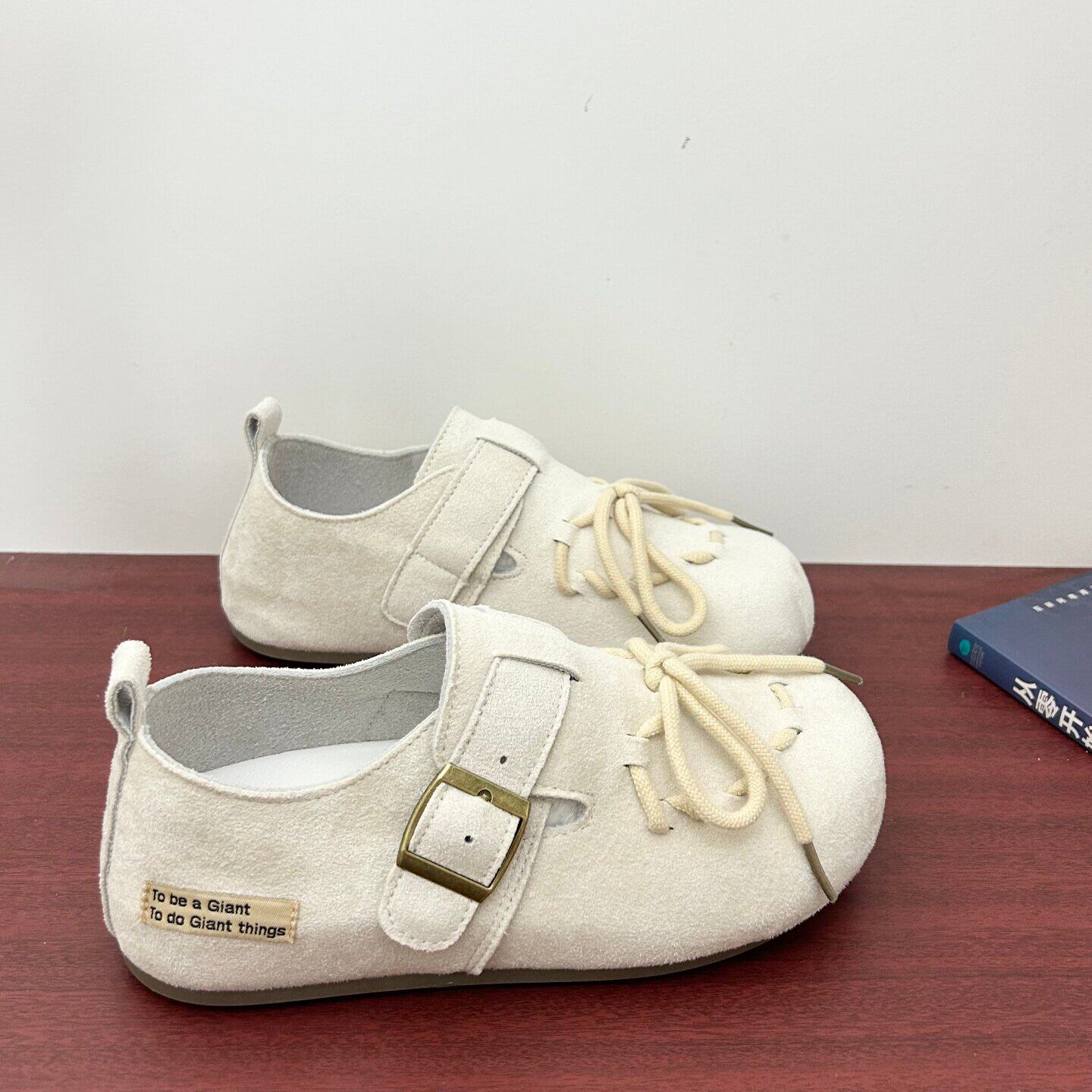 勃肯鞋女款2026新款夏季小白鞋休闲一脚蹬鞋子内增高厚底全包单鞋