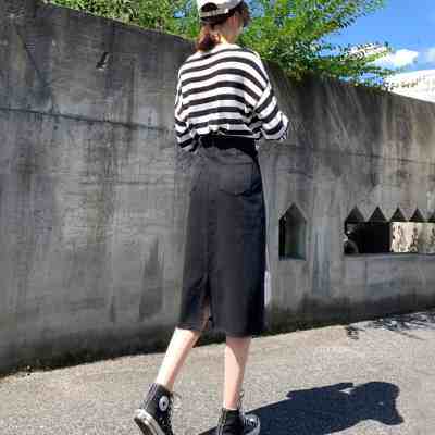 牛仔裙女黑色半身裙中长款裙子2022新款秋季高腰开叉显瘦直筒长裙|msdalam kategori Butik wanita / wanita, skirt - dari Buy2taobao.com untuk memberikan perkhidmatan ejen Taobao profesional membeli