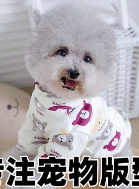 萌宠纸样设计178秋冬装狗狗多彩小熊打底衫T恤DIY1:1样版裁剪图纸